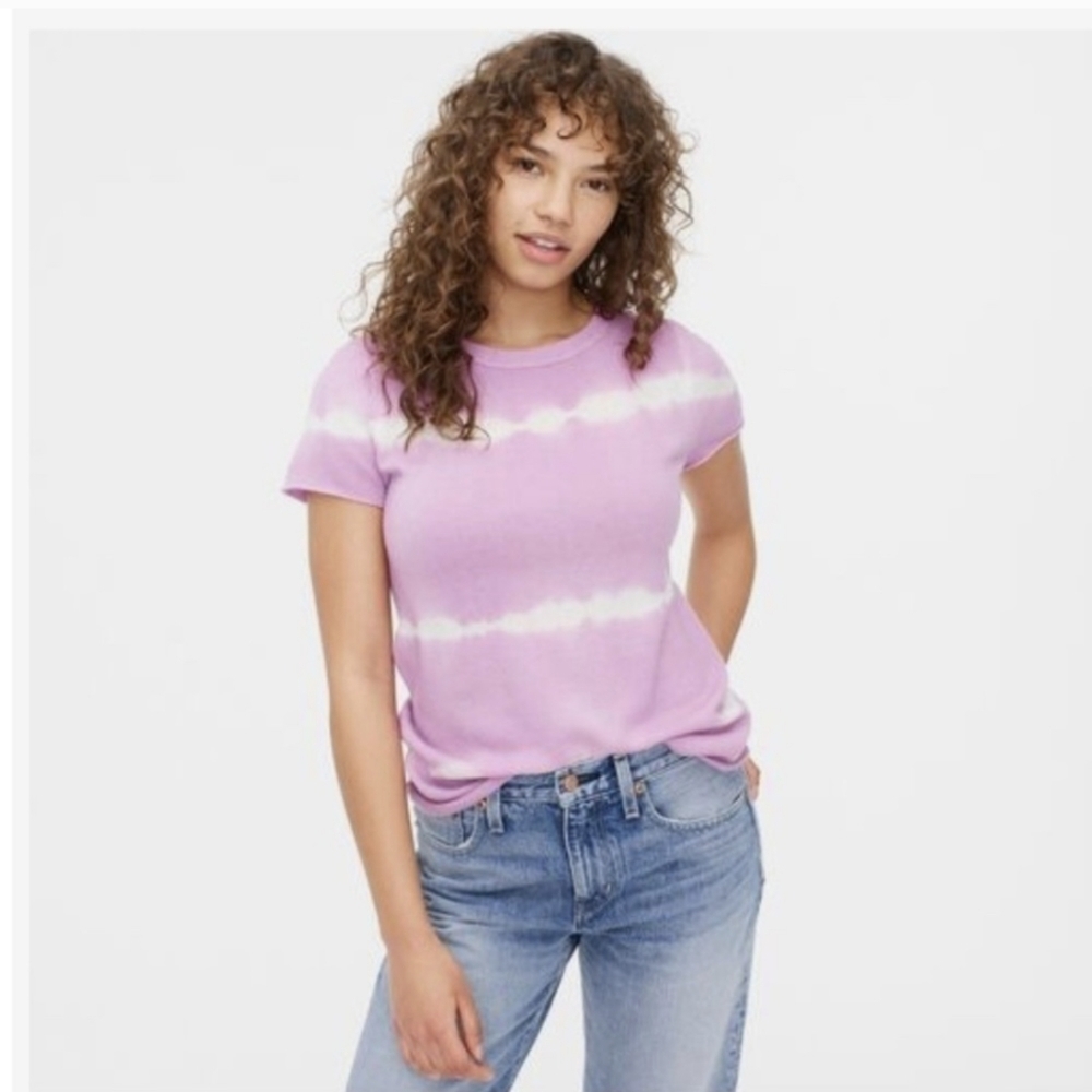J. Crew 100% Cashmere Sweater In Sweet Violet Snow